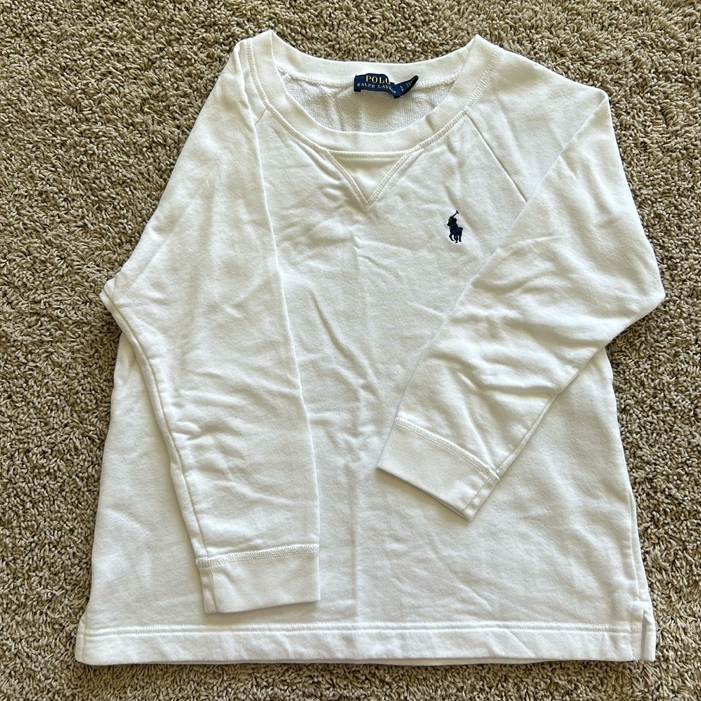 Small polo light white long sleeve